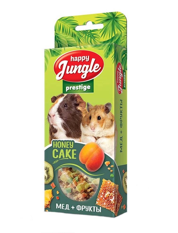 Лакомство Happy Jungle Престиж корзинки мед и фрукты для грызунов, 85г. 