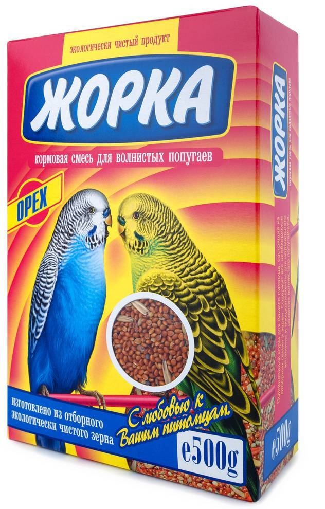 Сухой корм ЖОРКА, для волнистых попугаев, орех, 500г.