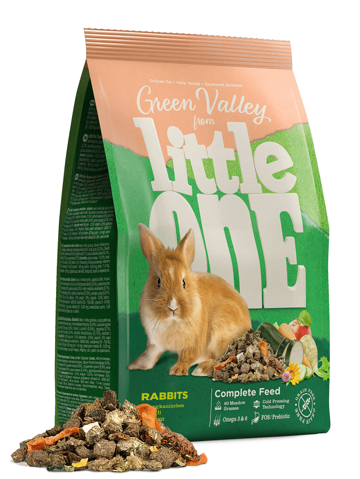 Сухой корм Little One, для кроликов, из разнотравья (Зеленая долина), 750г