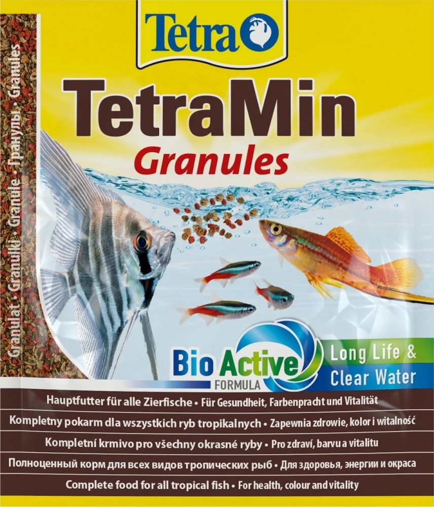 Сухой корм Tetra Min Granules, для декоративных рыб любого размера, 15г.